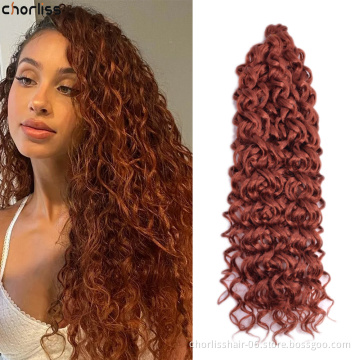 Wholesale Price Ocean Wave 24inches Hawaii Curls Pink Ombre Crochet Hair Braids Afro Curly Synthetic Braiding Hair Extensions
